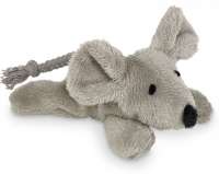 Kattenspeelgoed pluche muis grijs met catnip
